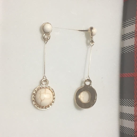 Two-Charm Stud / Dangle Drop Earrings - Picture 3 of 4